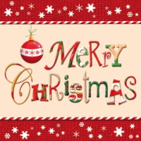 20 Servietten 33x33 cm - Merry Christmas 