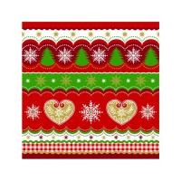 20 Servietten 25x25 cm - Christmas Border 