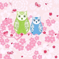 20 Servietten 33x33 cm - Owls 