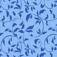 30 Servietten 33x33 cm - Ornamental Leaves blau