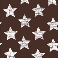 30 Servietten 33x33 cm - Vintage Stars braun