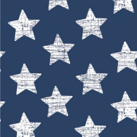 30 Servietten 33x33 cm - Vintage Stars blau