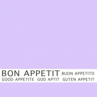 30 Servietten 33x33 cm - Bon Appetit lila