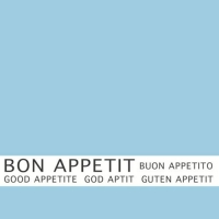 30 Servietten 33x33 cm - Bon Appetit blau