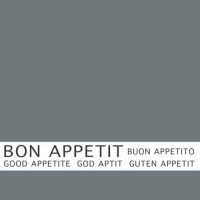 30 Servietten 33x33 cm - Bon Appetit grau