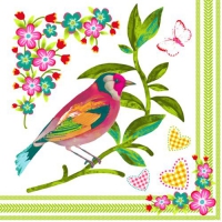 20 Servietten 33x33 cm - Birdie 