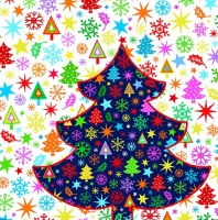 20 Servietten 33x33 cm - Happy tree 