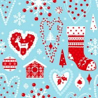 20 Servietten 33x33 cm - Miscellaneous blau