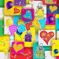 20 Servietten 33x33 cm - Party Mix