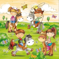 20 Servietten 33x33 cm - Pony Farm