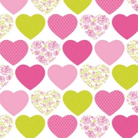 20 Servietten 33x33 cm - Sweetheart 