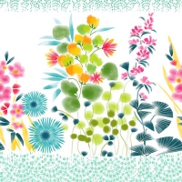 20 Servietten 33x33 cm - Flourish 