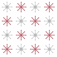 20 Servietten 33x33 cm - Julstjärna Vit 