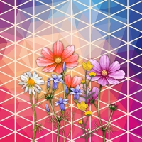 20 Servietten 33x33 cm - Crazy Flowers 