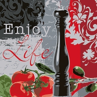20 Servietten 33x33 cm - Just Enjoy! 