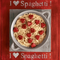 20 Servietten 33x33 cm - I love Spaghetti! 20 Servietten 33x33 cm - I love Spaghetti!