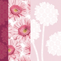 20 Servietten 33x33 cm - Flower Silhouette 