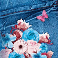 20 Servietten 33x33 cm - Blue Jeans 
