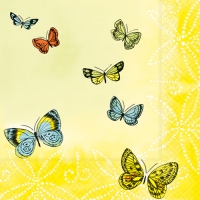 20 Servietten 33x33 cm - Papillons