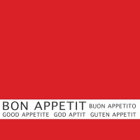 30 Servietten 33x33 cm - Bon Appetit rot