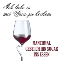 20 Servietten 33x33 cm - Kochen mit Wein 