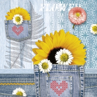 20 Servietten 33x33 cm - Denim 