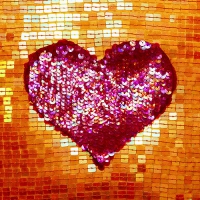 20 Servietten 33x33 cm - Sequin Heart 