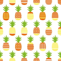 20 Servietten 33x33 cm - Ananas 