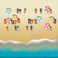 20 Servietten 33x33 cm - On the Beach 