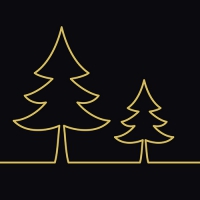 20 Servietten 33x33 cm - Tree Graphics schwarz