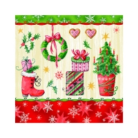 50 Servietten 25x25 cm - X-Mas Allover 