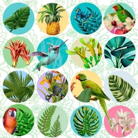 20 Servietten 33x33 cm - Jungle-like 