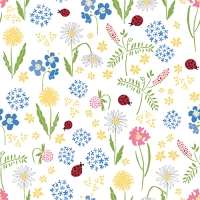 20 Servietten 33x33 cm - Nyckelpiga 