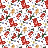 20 Servietten 33x33 cm - Christmas Socks 