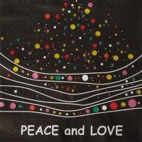 20 Servietten 33x33 cm - Peace and Love 