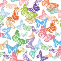 20 Servietten 33x33 cm - Butterfly´s flight 
