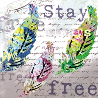 20 Servietten 33x33 cm - Stay always free 