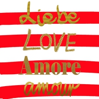 30 Servietten 33x33 cm - All 4 love rot