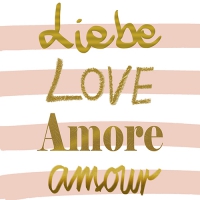 30 Servietten 33x33 cm - All 4 love rosé