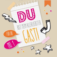 20 Servietten 33x33 cm - Allerliebster Gast