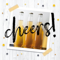 20 Servietten 33x33 cm - Cheers