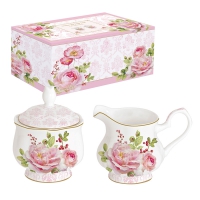 Milchkanne + Zuckerdose - Floral Damask