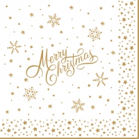 Servietten 33x33 cm - Golden Christmas
