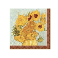 Servietten 33x33 cm - Vase with twelve sunflowers