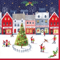 Servietten 33x33 cm - Christmas Village