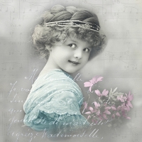 Servietten 33x33 cm - Turquoise Girl