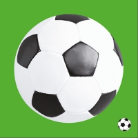 Linclass Dinner Servietten - FUSSBALL gr�n