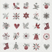 Servietten 33x33 cm - Otila rot