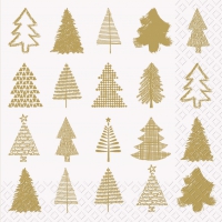 Servietten 33x33 cm - Josua gold