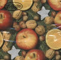 Servietten 24x24 cm - Christmas Fruits